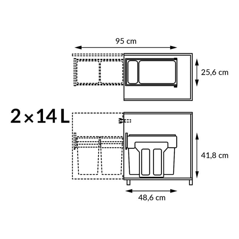 Система сортировки мусора Hailo EcoLine Design L