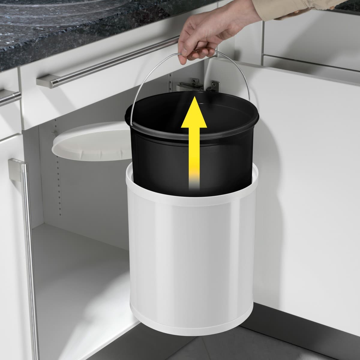 Встраиваемое мусорное ведро Hailo Compact-Box M 15л
