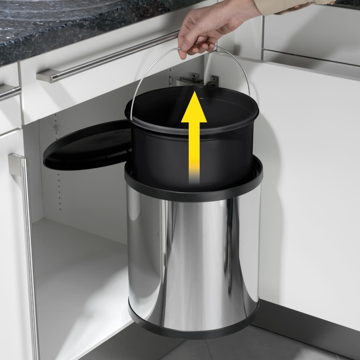 Встраиваемое мусорное ведро Hailo Compact-Box M 15л