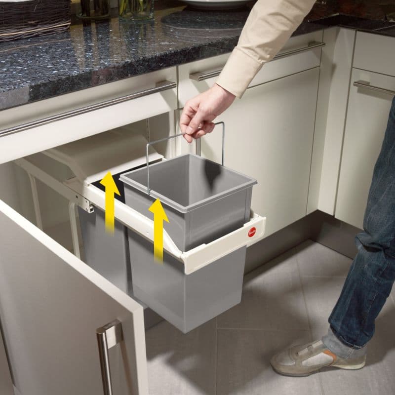 Встраиваемое мусорное ведро Hailo Multi-Box duo L 2х14л
