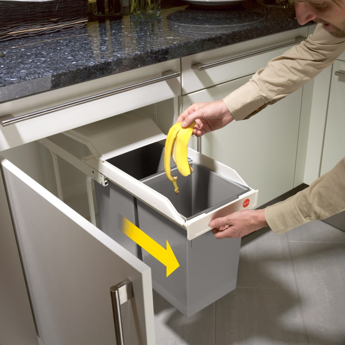 Встраиваемое мусорное ведро Hailo Multi-Box duo L 2х14л