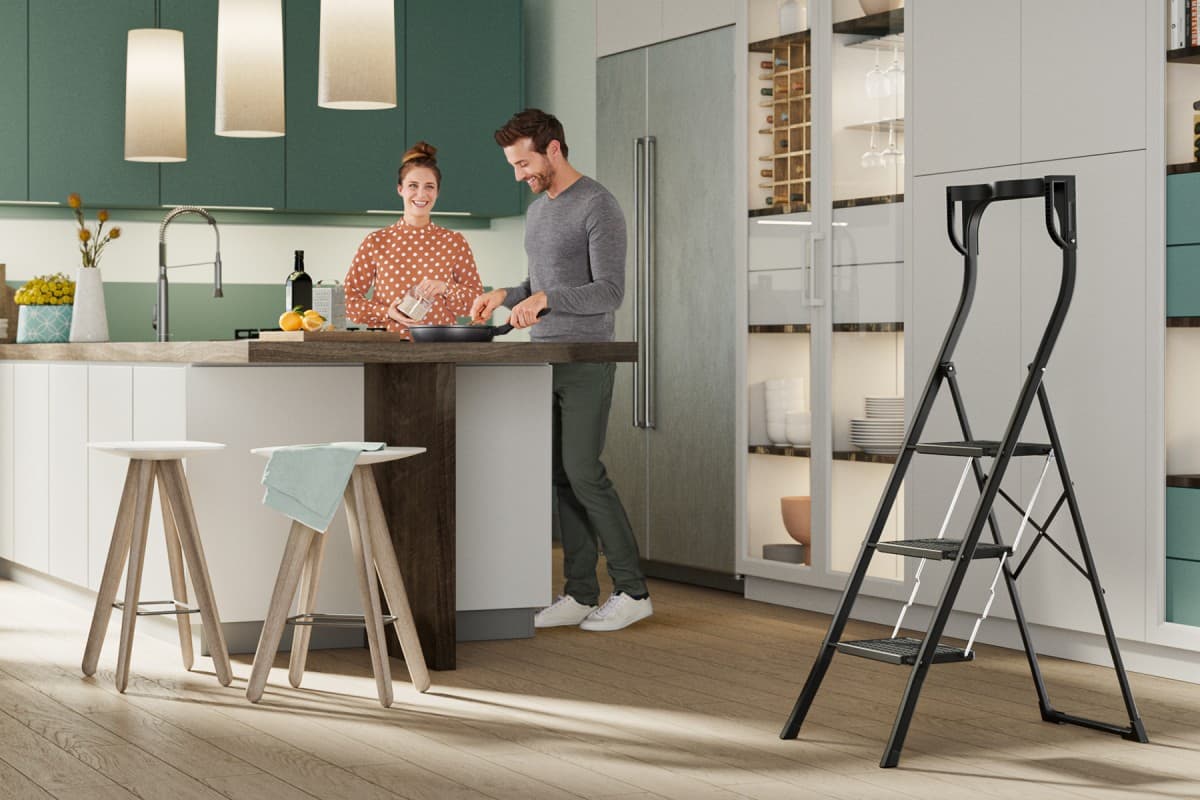 Стремянка стальная Hailo K77 ComfortLine 3 ступени
