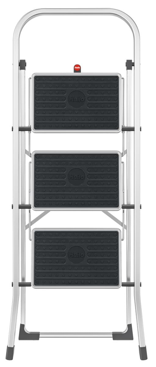Стремянка Hailo K70 StandartLine сталь+алюминий 3 широкие ступени с ковриком