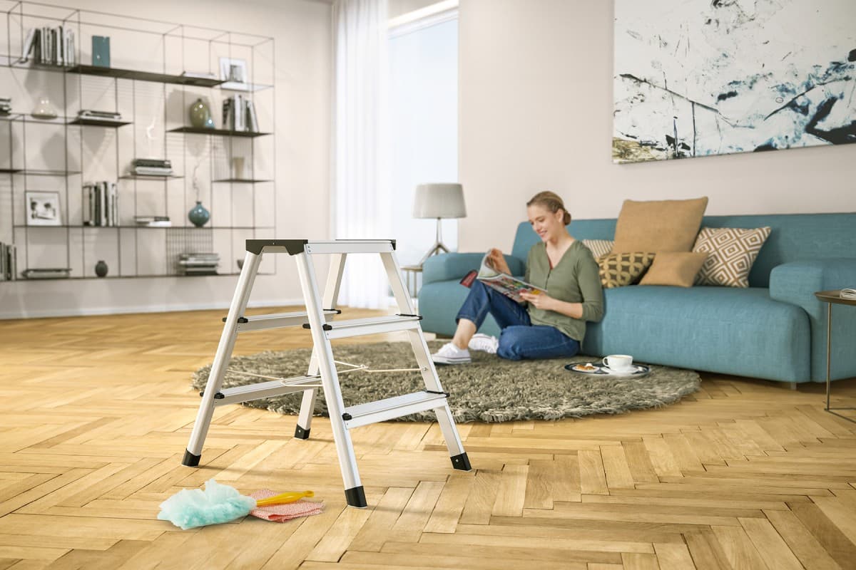 Стремянка-табурет алюминиевая Hailo L90 Step-ke 2х2 ступени