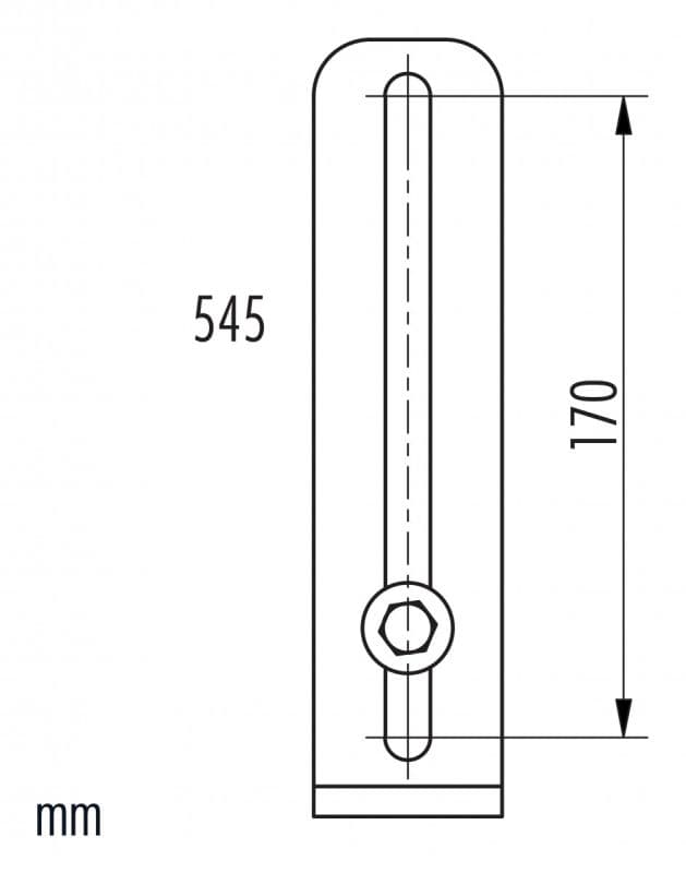Универсальное напольное крепление Hailo для стоек стационарных лестниц (нержавеющая сталь 1.4301/AISI 304)