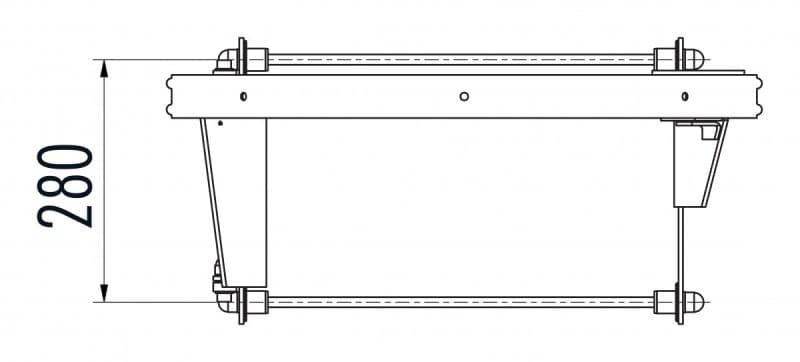 Поворотный люк (отверстие для навесного замка справа) Hailo