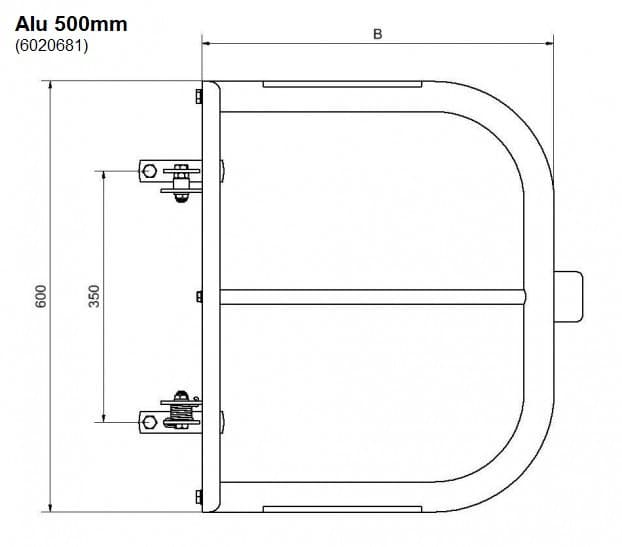 Калитка защитная с перекладиной Hailo (алюминий AlMg3/AlMgSi 0,5)