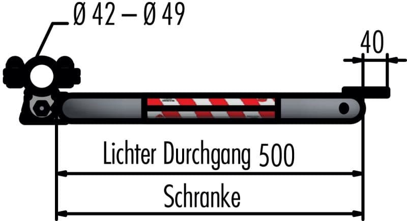 Калитка защитная с перекладиной Hailo (алюминий AlMg3/AlMgSi 0,5)