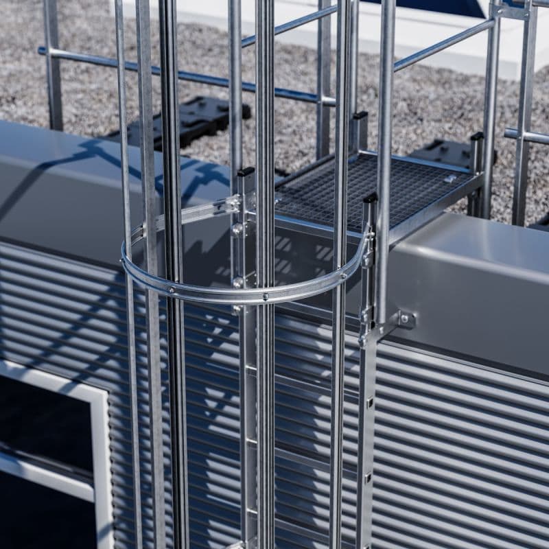 Вход с лестницы на крышу с парапетом Hailo 1100 мм