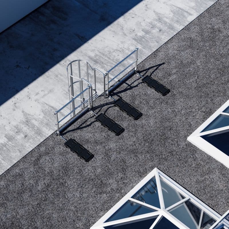 Вход с лестницы на крышу без парапета Hailo 1180 мм