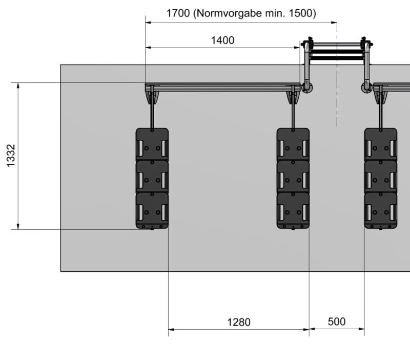 Вход с лестницы на крышу с парапетом Hailo 1180 мм