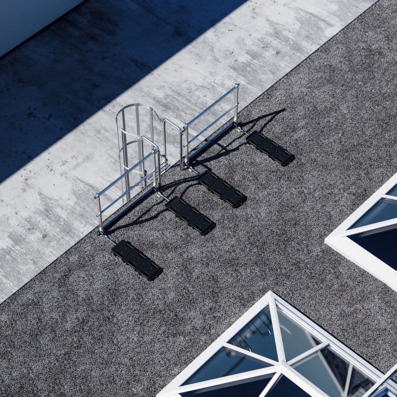 Вход с лестницы на крышу без парапета Hailo 1100 мм