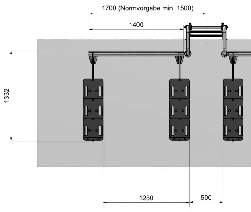 Вход с лестницы на крышу без парапета Hailo 1100 мм