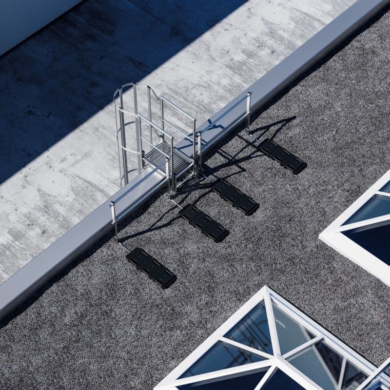 Вход с лестницы на крышу без парапета Hailo 1100 мм