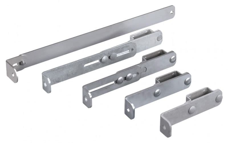 Настенный кронштейн крепления Hailo 215 мм, для стоек 72х25 мм (горячеоцинк. сталь 1.0037/ASTM A36)