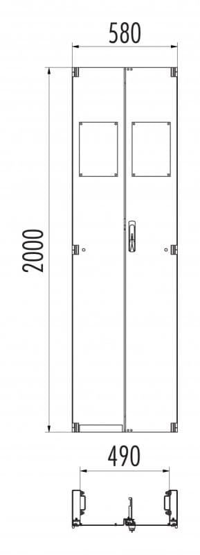 Дверь блокирующая вход на лестницу со стойками 40x20 мм Hailo