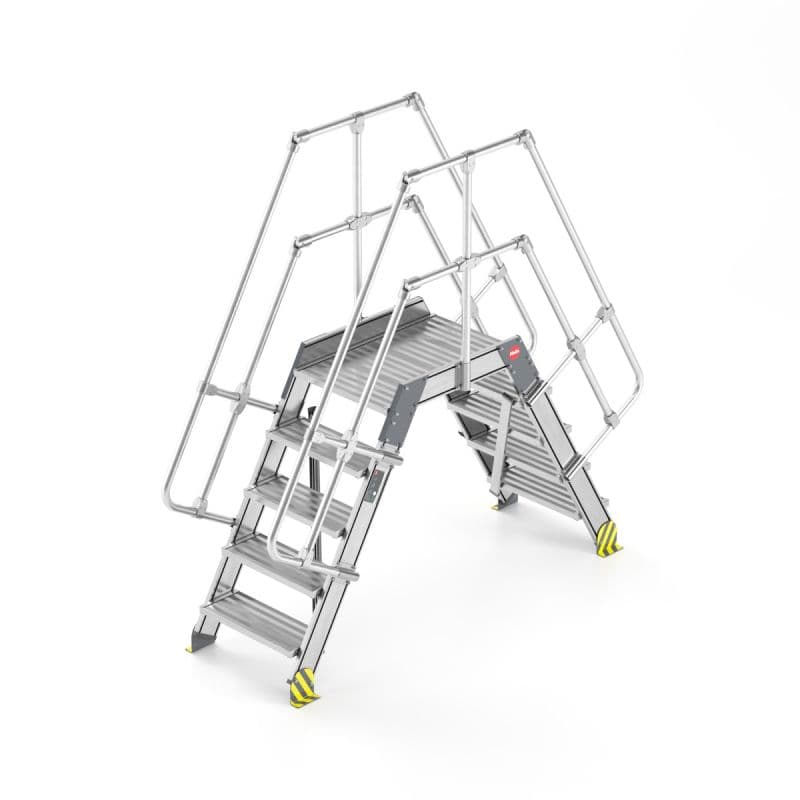 Стационарная мостовая лестница Hailo 60° 10 ступеней, шириной 1000 мм