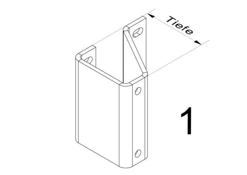 Настенные кронштейны для платформ Hailo 130 мм (нержавеющая сталь 1.4301/AISI 304)
