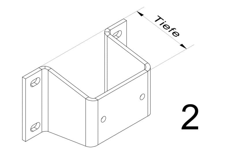 Настенные кронштейны для платформ Hailo 250 мм (нержавеющая сталь 1.4301/AISI 304)
