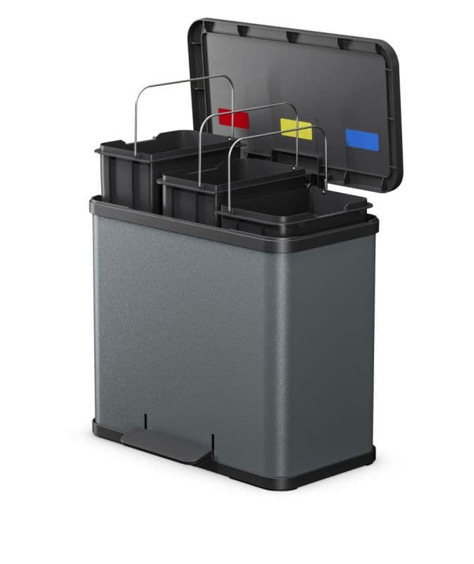 Ведро для мусора с педалью Hailo Oko trio Plus L 3х9л