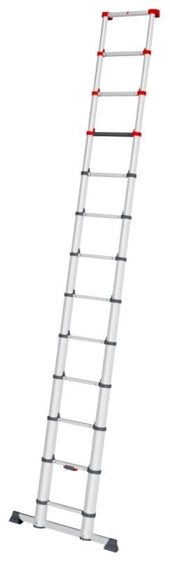 Приставная телескопическая лестница 13 ступеней Hailo Flexline