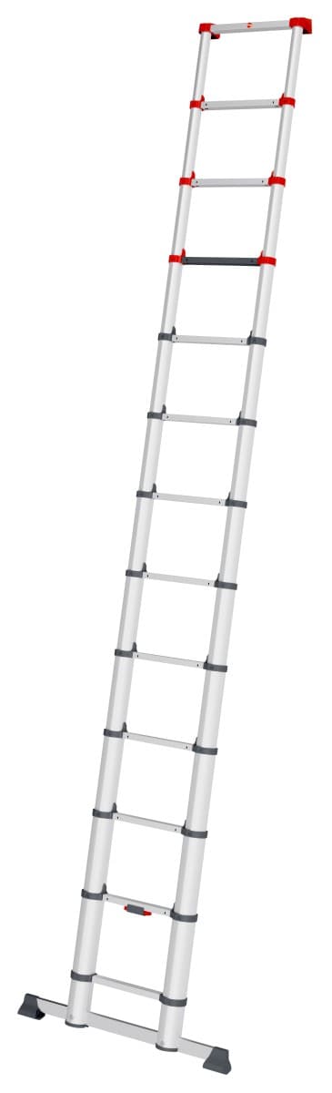 Приставная телескопическая лестница 13 ступеней Hailo Flexline