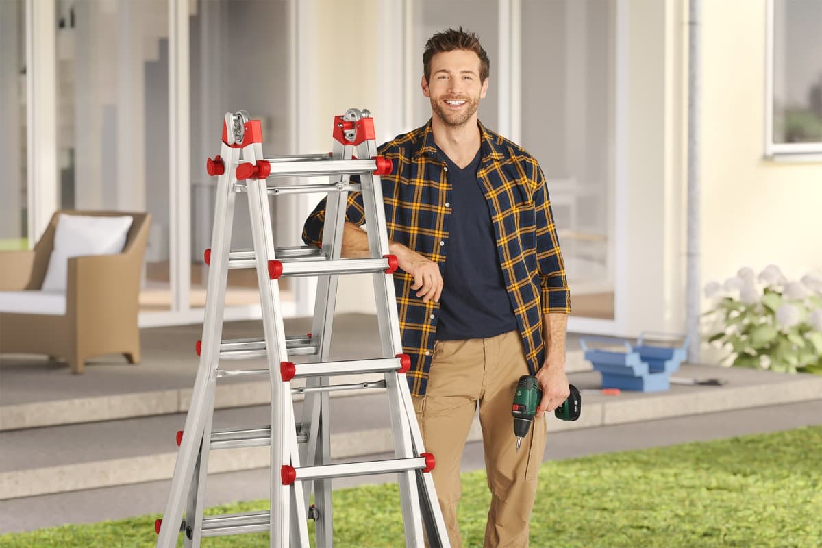 Стремянка телескопическая Hailo M80 ступеней 4x6