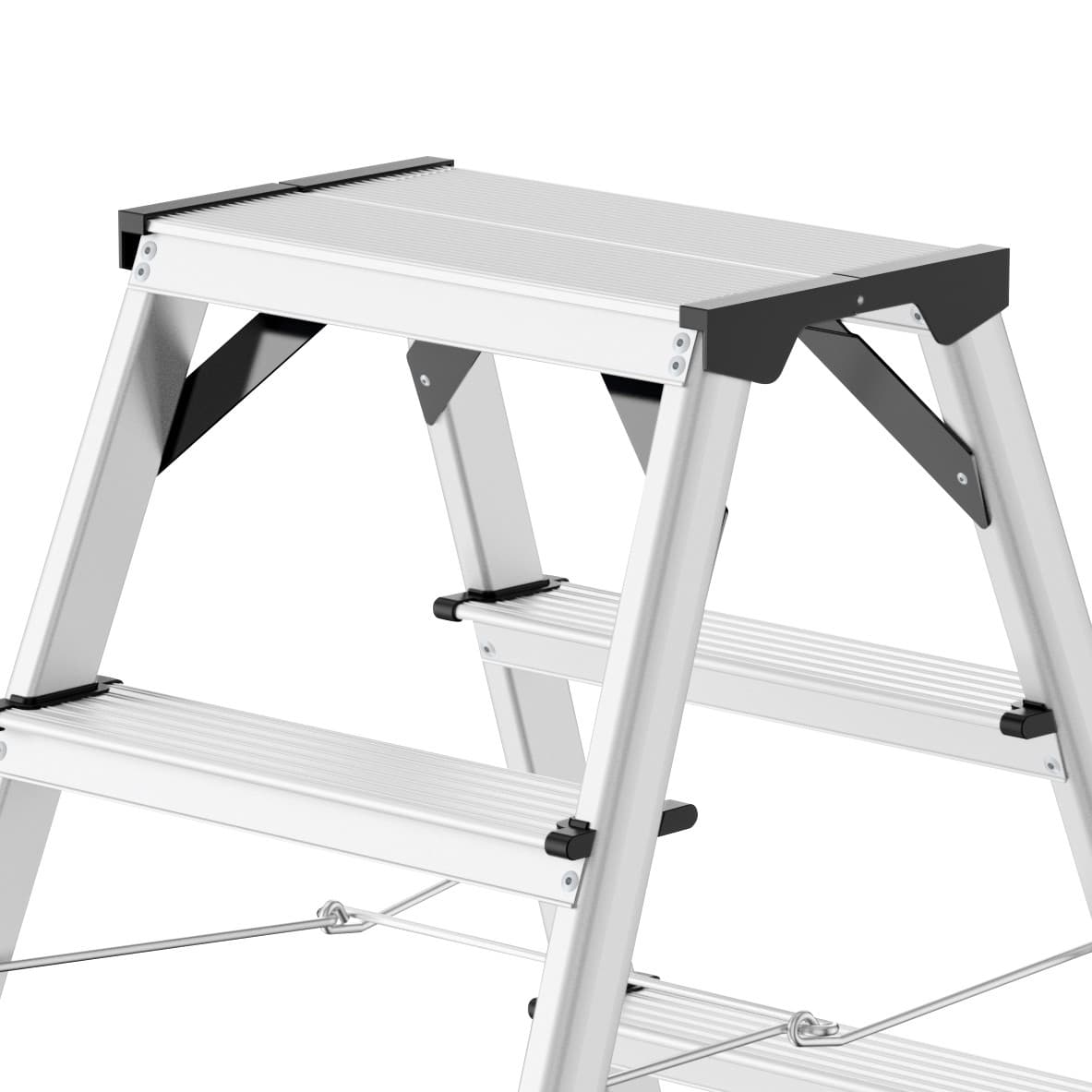 Стремянка алюминиевая 2-х сторонняя Hailo D60 StandardLine 2х5 ступеней