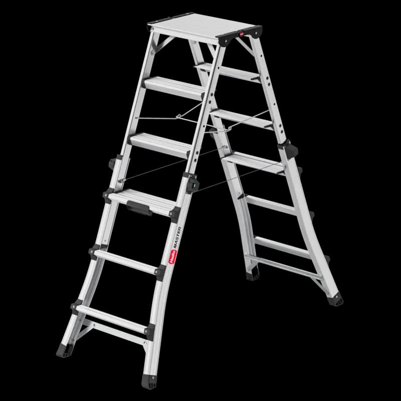 Стремянка телескопическая Hailo D100 TL TopLine ступени 2x4-2x6