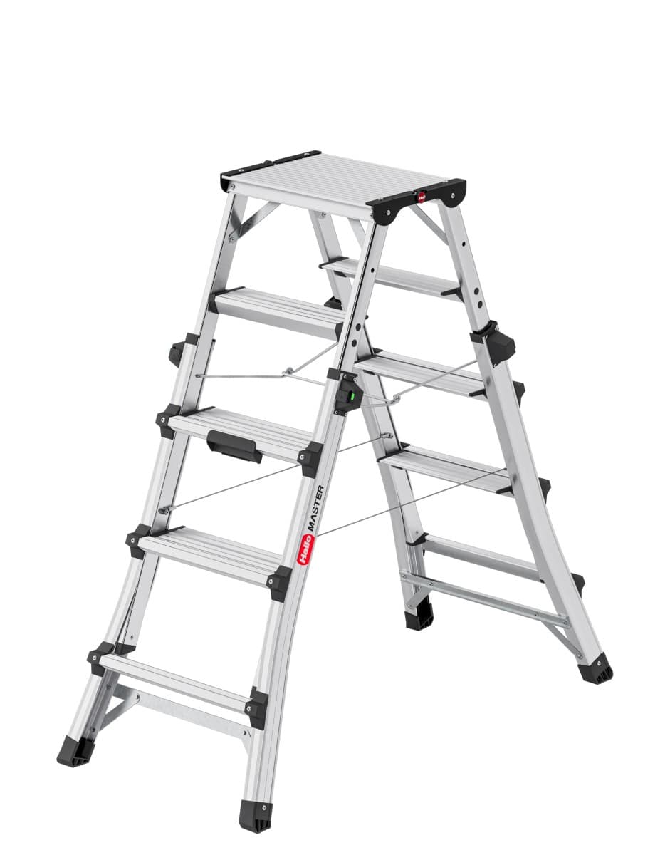 Стремянка телескопическая Hailo D100 TL TopLine ступени 2x4-2x6
