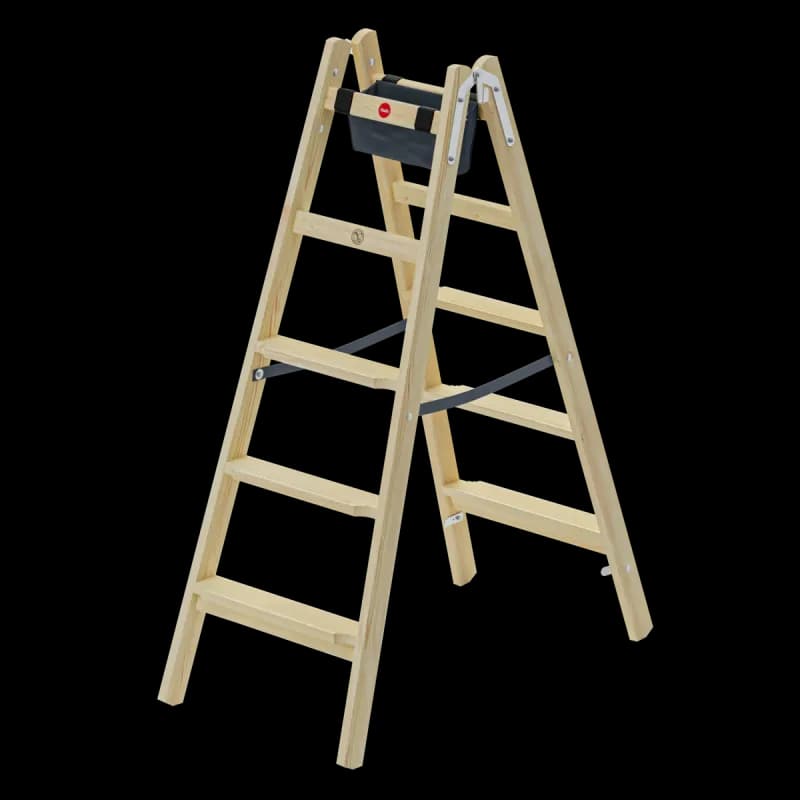 Стремянка деревянная Hailo Master H80 2х5 ступеней