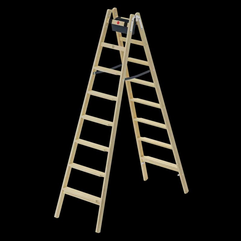 Стремянка деревянная Hailo Master H80 2х8 ступеней