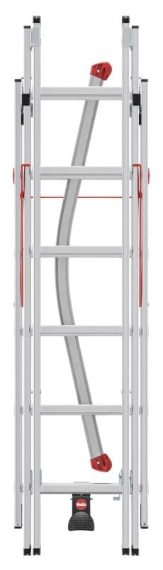 Трехсекционная лестница Hailo S100 ProfiLOT ступени 2х6+1х5