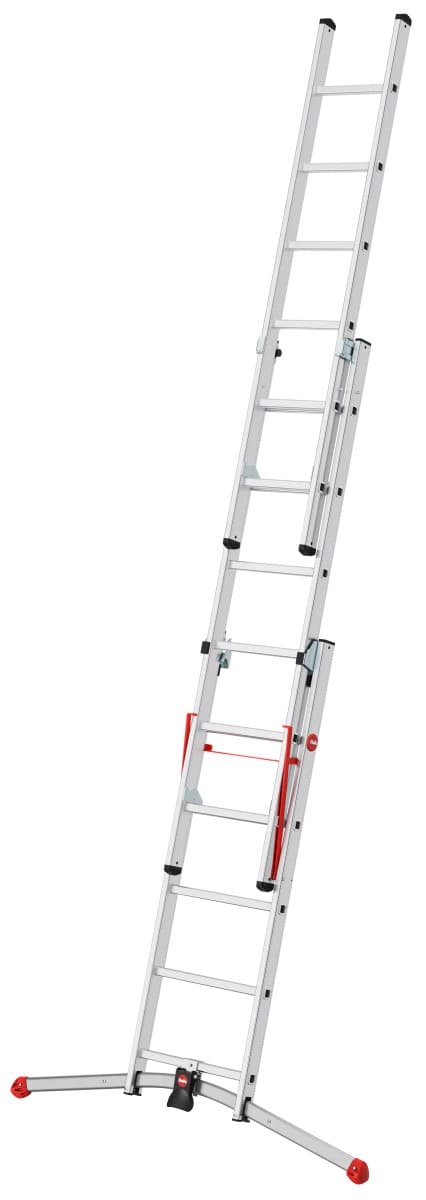 Трехсекционная лестница Hailo S100 ProfiLOT ступени 2х6+1х5