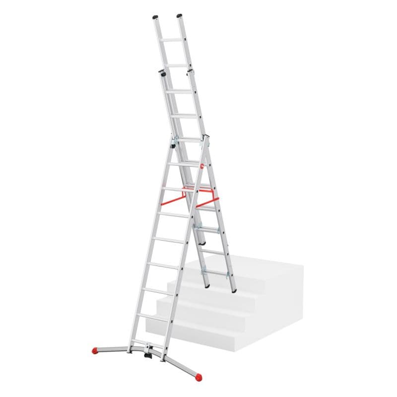 Трехсекционная лестница Hailo S100 ProfiLOT 2х9+1х8