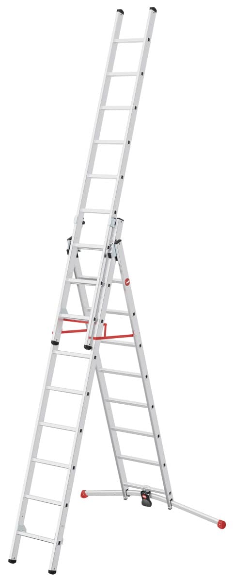 Трехсекционная лестница Hailo S100 ProfiLOT 2х9+1х8