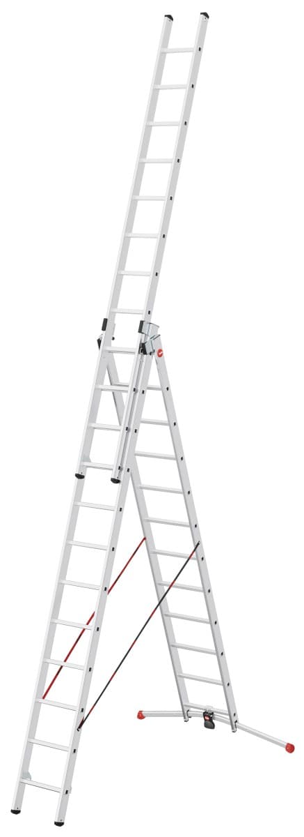 Трехсекционная лестница Hailo S100 ProfiLOT ступени 3х12
