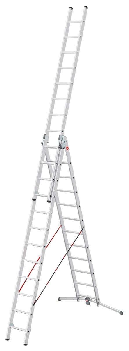 Трехсекционная лестница Hailo S98 ProfiLOT ступени 3х12