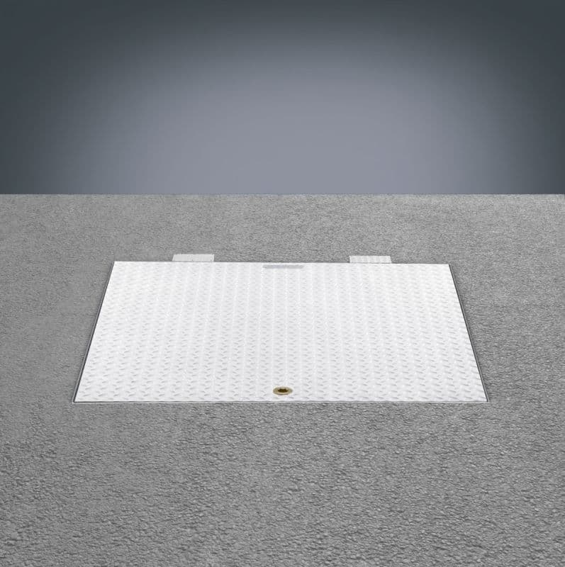 Взломостойкая крышка люка Hailo HS8 800х800 мм класс B RC3-​​DIN 1627 (нерж. сталь 1.4301/AISI 304)