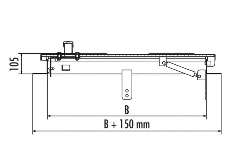 Крышка люка Hailo HS1 1200х1200 мм глухая (нерж. сталь 1.4301/AISI 304)