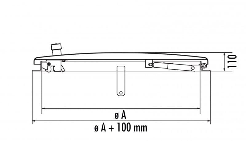 Крышка люка круглая Hailo HS3 1200 мм глухая (нерж. сталь 1.4301/AISI 304)