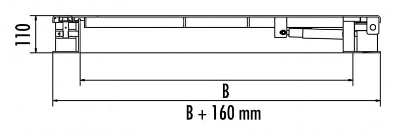 Крышка люка Hailo HS5 800х800 мм глухая (нерж. сталь 1.4301/AISI 304)