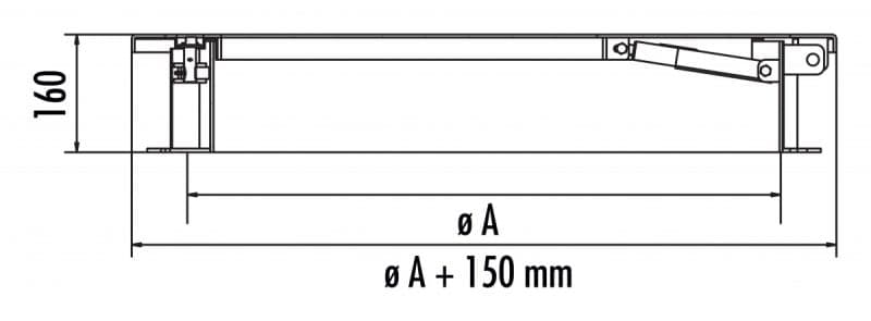 Крышка люка круглая Hailo HS5 1200 мм глухая (нерж. сталь 1.4301/AISI 304)