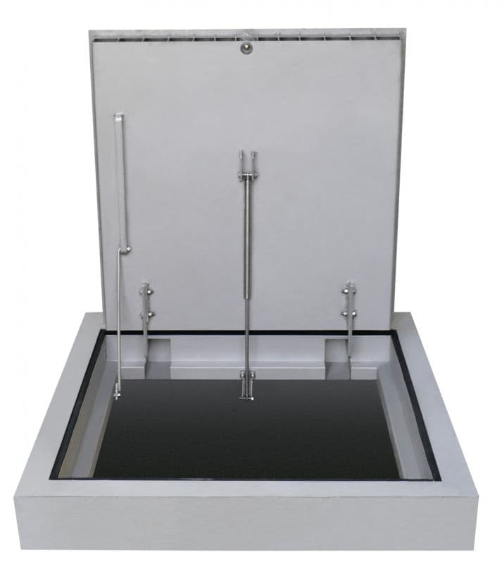 Взломостойкая крышка люка Hailo HS8-ECO 800х800 мм класс D RC3-​​DIN 1627 (нерж. сталь 1.4301/AISI 304)