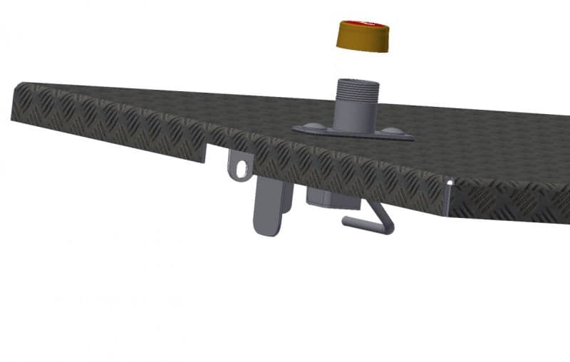 Крышка люка Hailo HS7 1200х1200 мм глухая, замок с аварийной разблокировкой (нерж. сталь 1.4301/AISI 304)