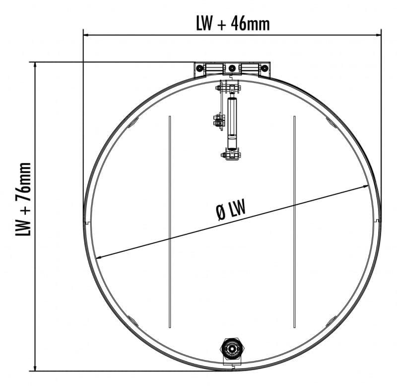 Круглая крышка люка Hailo HS12-R 800 мм класс A (нерж. сталь 1.4301/AISI 304)