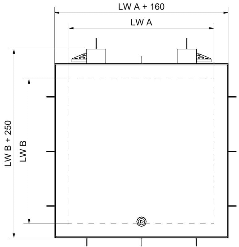Крышка люка Hailo HS8-ECO 1200х1200 мм класс D (нерж. сталь 1.4301/AISI 304)