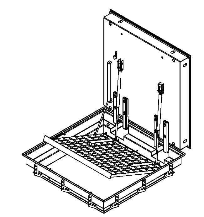 Крышка люка Hailo HS9 1000х1000 мм глухая (алюминий AlMg3)