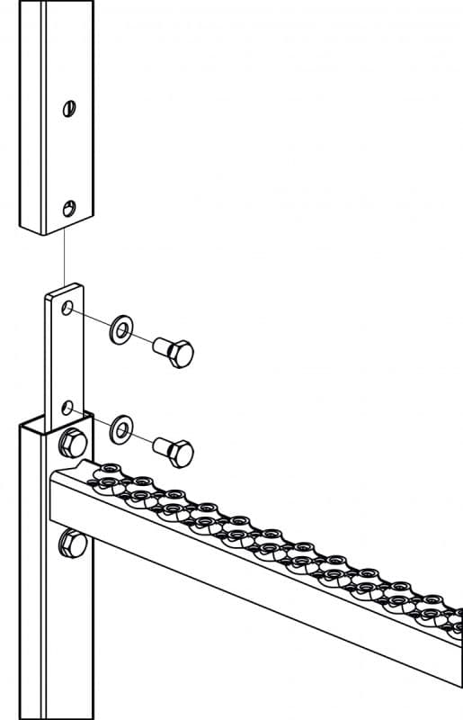 Соединители стоек лестниц Hailo для стоек 40х20 мм (нерж. сталь 1.4571/AISI 316ti)