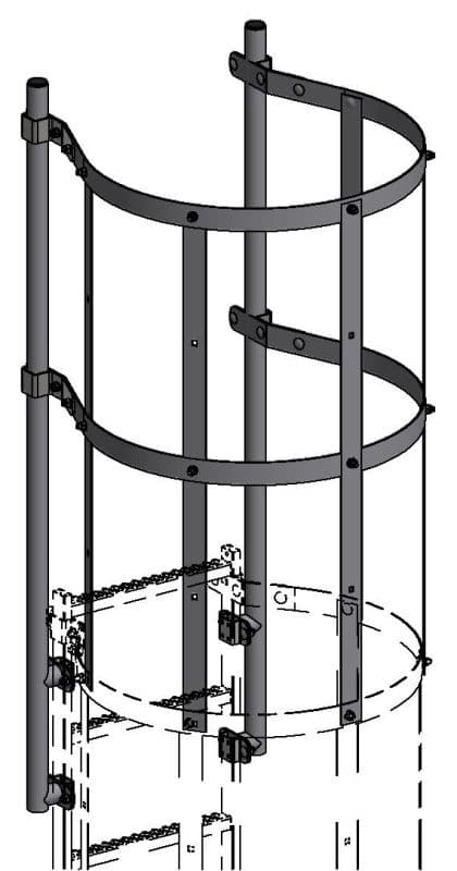Входной блок для шахтных лестниц Hailo (нерж. сталь 1.4571/AISI 316ti)